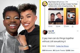 Lil nas x says he will choose the recipient of the 666th pair from social media users who circulated one of his tweets. Lil Nas X Speaks Out About James Charles Friendship