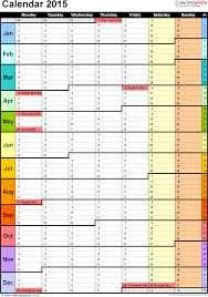 Microsoft Excel Calendar Templates 2015 Sada