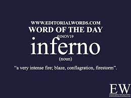 Meaning and definition of inferno. Pin On English Lang