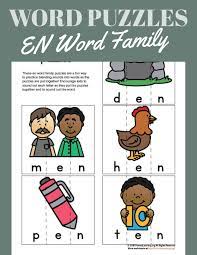 En Word Family Puzzles Primarylearning Org Word Families Family Puzzles Free Homeschool Resources