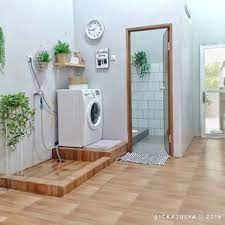 Warna hitam dan putih memang tidak ada matinya, dinding kamar mandi di desain dengan warna keramik hitam dipadukan dengan furniturnya. Desain Kamar Mandi Dan Ruang Cuci Info Kece