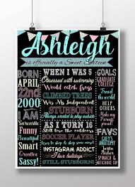 Fun Things To Do On Your 16th Birthday Sweet 16 Birthday Board Poster Custom For By Customprintablesny Sweet 16 Birthday Sweet 16 Birthday Party 16th Birthday Party