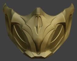 Mortal Kombat Scorpion Mask Pdf A4 Letter Template Mortal Kombat 3d Printed Mask Print Models