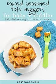 Baked Seasoned Tofu Nuggets For Baby Toddler Baby Foode