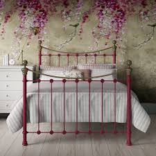 78 lorenza twin bed grey finished solid oak black iron frame high back. Iron Beds Metal Bed Frames Original Bed Co Uk