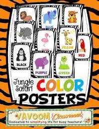 Jungle Safari Color Posters Color Safari Theme Poster Colour