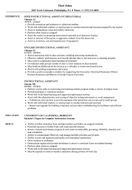 Instructional Assistant Resume Samples Velvet Jobs