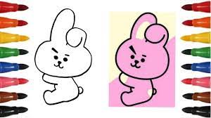 Hasil gambar untuk bt21 stickers gif celebrities bts. Cara Menggambar Dan Mewarnai Cooky Bt21 Jungkook Bts Youtube