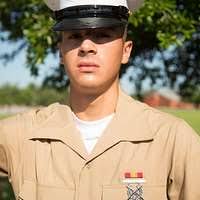 Pfc. Dylan Hubbard, honor graduate for Platoon 2030,