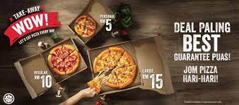 Double happiness, double savings when you order straight from the hut today. Pizza Hut Wow Take Away Promotion From Only Rm5