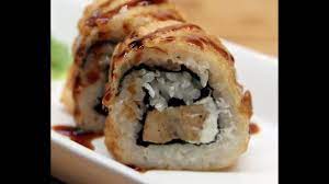 Can you even do that? How To Make Sushi Creamy Chicken Tempura Rolls Youtube