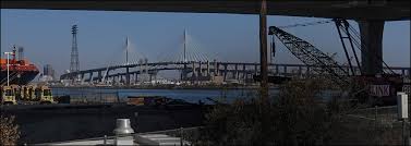 Almost exactly two years after construction began on the main span of the new massive bridge at the port of long beach, crews today carefully lifted and connected into place the last major steel floor beam. Lunchtime Photo Mother Jones