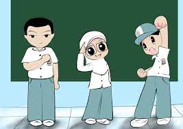 Gambar Kartun Anak Sekolah Smk Seribu Animasi