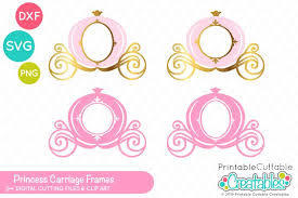 Download Princess Carriage Monogram Frame Photo Frame Svg 541967 Monograms Design Bundles