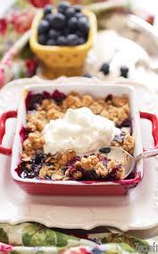 Blueberry Crumble Recipe Single Serving One Dish Kitchen Recipe Blueberry Crumble Recipes Single Serve Desserts Blueberry Crumble