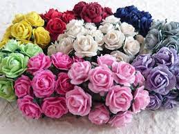 Free shipping on orders over $25 shipped by amazon. 100 Miniature Paper Roses Handmade Mulberry Paper Card Etsy Paper Roses Elephant Crafts Scrapbook Flowers
