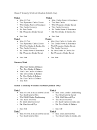 Adopting this workout type does a multitude of things for your body, including increasing muscle size and tone through your own resistance, and increasing endurance along with flexibility. Shaun T Insanity Workout Schedule Sports