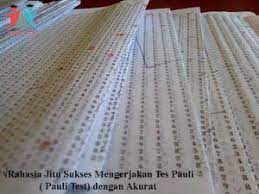 Check spelling or type a new query. Rahasia Jitu Mengerjakan Tes Pauli Pauli Test Dengan Akurat