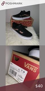 Black And Rose Gold Vans Vans Black Rose Gold In 2020 Vans Rose Gold Vans Black Rose