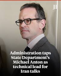 The Trump administration tapped Michael Anton, the State Department's  director of policy planning, to lead a team of technical experts in  negotiations with the Iranian regime about its nuclear program. Marc Rod