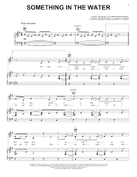 Something In The Water Carrie Underwood Best Sheet Music Sheet Music Deluxe