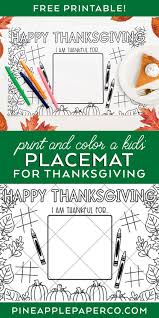 1600x1237 thanksgiving placemat coloring pages munchkins and mayhem. Printable Thanksgiving Placemat Coloring Page Pineapple Paper Co