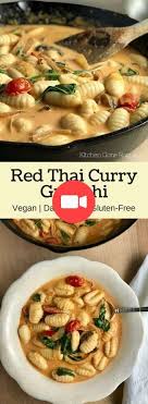 Gnocchi Au Curry Rouge Thailandais Vegetalien Sans Gluten Cuisine Sans Produits Laitiers Rogue Rogue Cookie Tenues Dete Cuisine Vegetarienne Cuisine Cuisine Asiatique