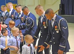 Usaf Honor Guard Drill Team Visits With St Luke S Students Honor Guard Luke Drill