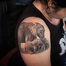 Then you will like these ideas for sure. Outline Mother And Baby Elephant Tattoo Tattoo Design