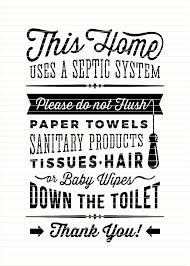 Bathroom Sign Septic System Do Not Flush Toilet Sign Pdf Etsy Bathroom Signs Septic System Toilet Sign