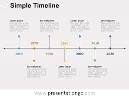 simple timeline powerpoint diagram presentationgo template free process flow chart with