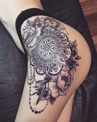 Mandala Rose Tattoo On Thigh Tattoo Ideas January 2020 Black Color Or On Body Thigh Tattoo Ideas F Hip Tattoos Women Mandala Thigh Tattoo Upper Thigh Tattoos