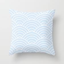 Light Blue Wave Pattern Throw Pillow By Nlmiller07art Society6