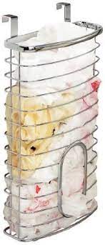 Turns out, plastic wet wipe cylinders are the perfect storage solution to keeping plastic bags at the ready. Amazon Com Interdesign Axis Over The Cabinet Bag Holder In Silver Cabinet Organizers