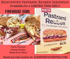 Try The New Firehouse Sub Pastrami Reuben And Support A Worthy Cause Joann S Food Bites Food Pastrami Firehouse Subs