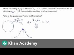 Using Ti Calculator For P Value From T Statistic Video