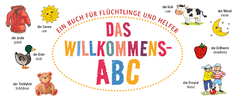 The first three letters of the latin alphabet, standing for the whole alphabet. Willkommensabc