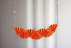 Collier Origami Diy 1 Collier En Origami Bijoux En Papier Bijou Origami