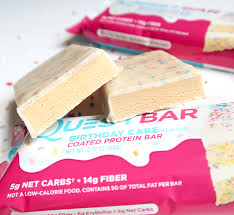 Healthier smash cake image via kristine's kitchen Birthday Cake Quest Bar Review Brownie Bites Blog