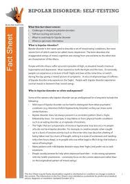 Maybe you would like to learn more about one of these? Fact Sheet Self Testing For Bipolar Disorder Black Dog Institute