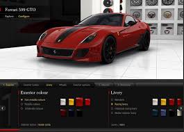 The ferrari configurator lets you build your own ferrari down to the last detail. 2011 Ferrari 599 Gto Online Configurator Top Speed