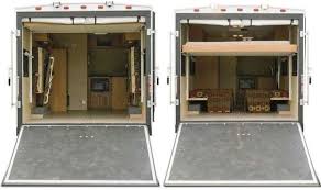 Viking V Trec Sport Utility Trailer Ramp And Rear Bed Arrangement Utility Trailer Camper Cargo Trailer Camper Cargo Trailer Camper Conversion