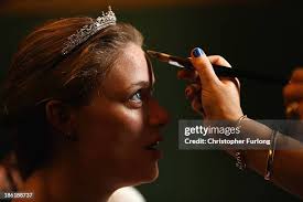 Debutante Millie Lockwood, from london, poses as she awaits the... News  Photo
