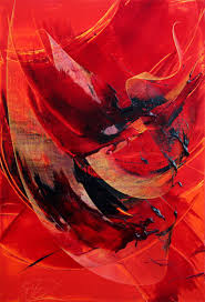 See more ideas about red abstract art, abstract, art. Jean Soyer Black On Red Abstract Oil Painting For Sale At 1stdibs