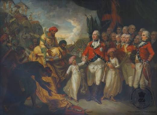 General Lord Cornwallis receiving hazrath Tipu Sultan's sons as hostages. #sultanatekhudadaad #khudadaad #tipusultanmasjid #tehrikekhudadaad #history #TipuSultan #tipu