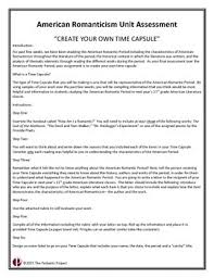 American Romanticism Time Capsule Project By The Pedantic Project