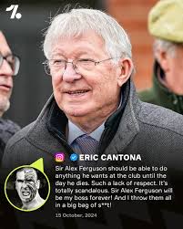 Eric Cantona was NOT impressed with Man United's decision to stop paying  legendary boss Sir Alex Ferguson in his Ambassador role 😳📲🤬