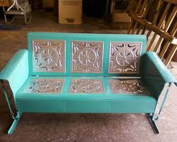 Powdercoated Restored Vintage Metal Patio Gliders Vintage Metal Glider Vintage Outdoor Furniture Vintage Patio Furniture