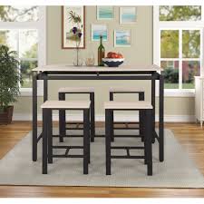 Homfy 5 pcs bar table and set dining table counter height dining table set for 4 for kitchen, dining room pub/dining room. Dining Table Set Espresso Perfect For Breakfast Nook Kitchen Room Hinpia 5 Piece Practical Dining Room Table Set With 4 Chairs Counter And Pub Height Mini Bar Or Patio Table Chair