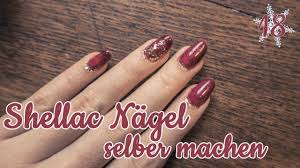 Is the shellac nail polish the same as cnd? Shellac Nagel Selber Machen Dunkelrot Und Goldglitzer Nageldesign Nicolas Christmas Youtube